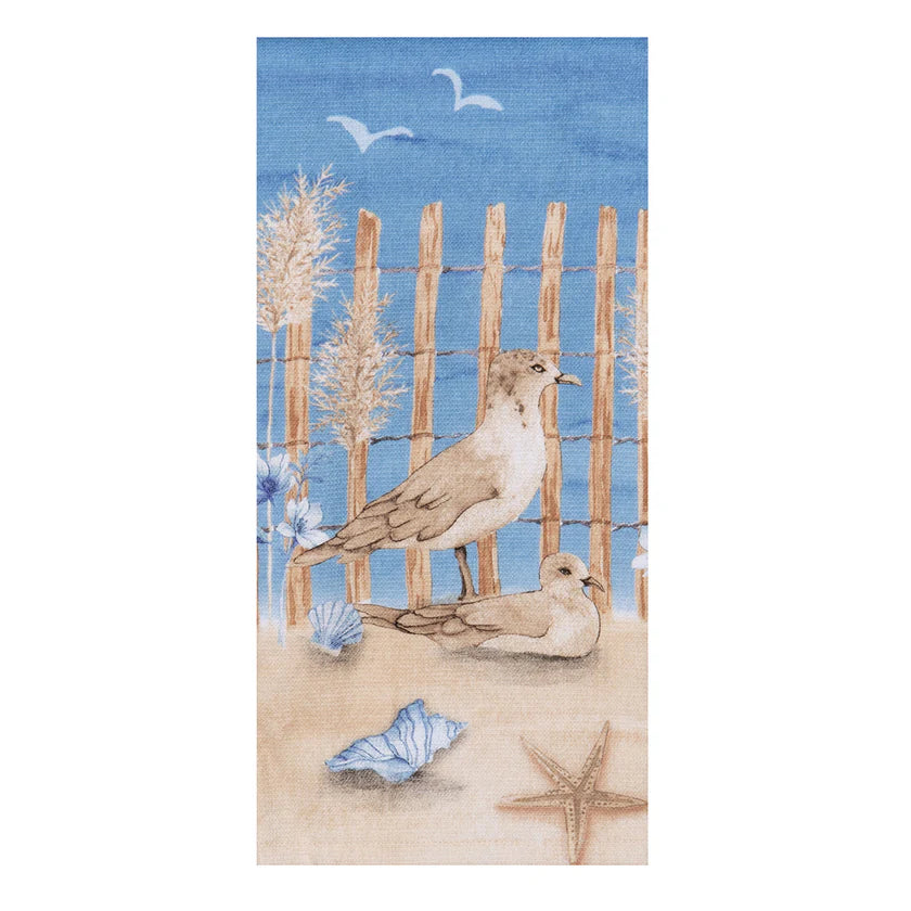 Tea Towel Beach Vibes Blue Seagull Dual Purpose Terry R8353