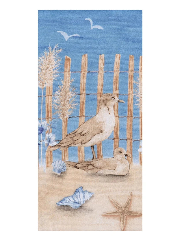 Tea Towel Beach Vibes Blue Seagull Dual Purpose Terry R8353