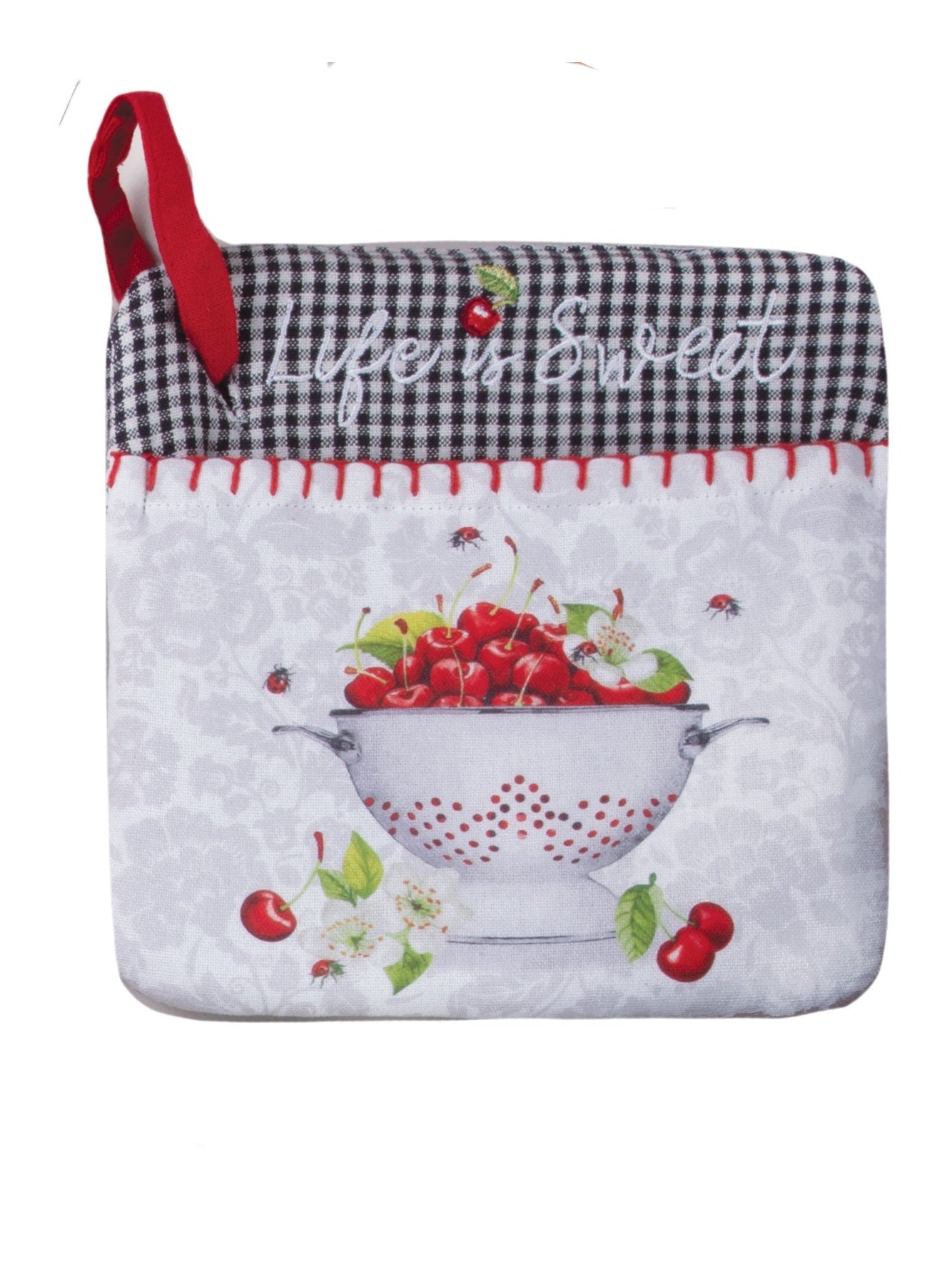 Pot Holder Pocket Sweet Cherry 8"x8" R8372