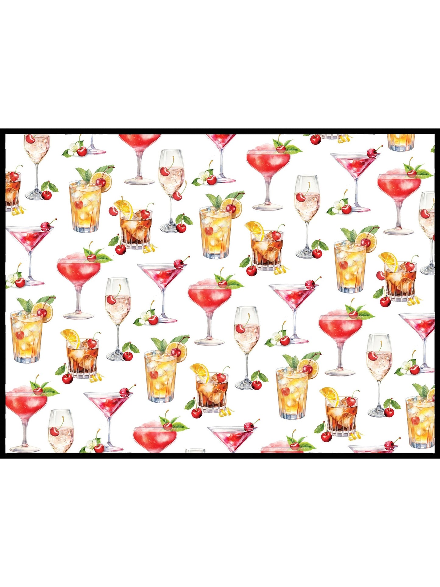 Drying Mat Countertop Micro Fiber Sweet Cherry Grey/White R8379