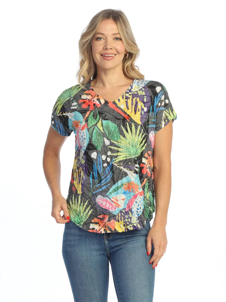 RC7-2084 Harmony Multi Colored Short Sleeve Women's Tunic