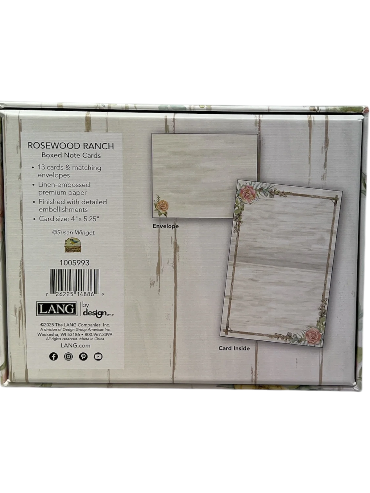 Note Cards Rose Wood Ranch Highland Cow 13Pk 1005993