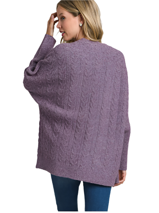 Sweater 2 Pocket Purple S5008