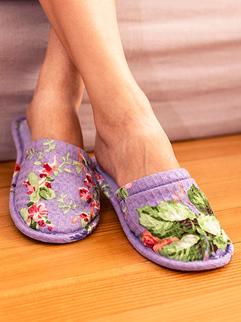 Slippers - Cottage - Perwinkle- 2 sizes  - SO0403671 