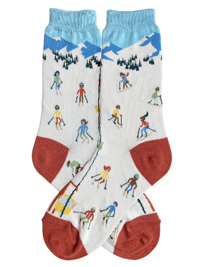 Women's Sock Skiing White 7107