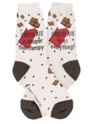 Women's Sock Chocolate Beige/Brown 7066