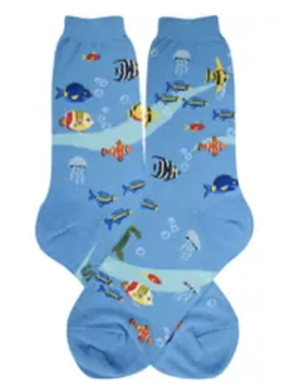 Women's Sock Fish Light Blue 7023