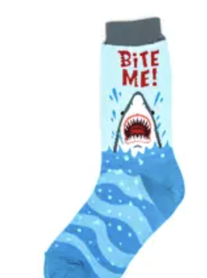 Women's Sock - Bite me shark