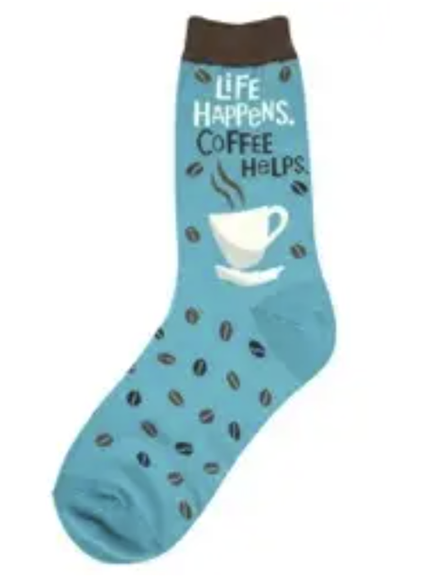 Women's Sock - Life Happens Coffee Helps - 6967