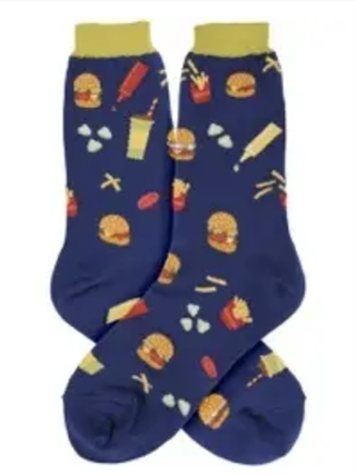 Women's Sock - Hamburger & Fries - 7060