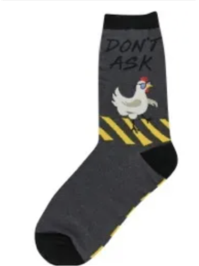 Women's Sock Chicken Don't Ask Black 7045