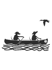 TShirt Relaxed Crewneck Unisex RCN Dog Paddle Natural on Navy Asheville, NC name drop