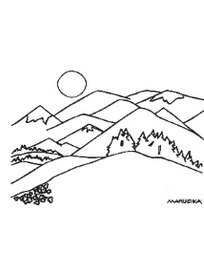 Shirt 3/4 Slub Hi-Lo Mountains White on Peri LQH Ladies Fit Asheville, NC name drop