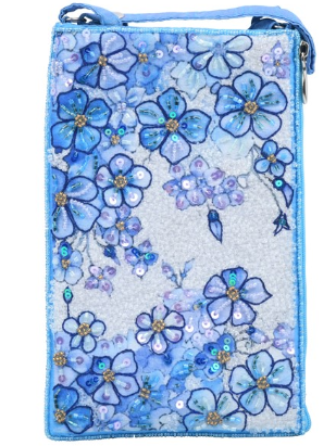 Club Bag Cross body Pretty Petals Blue SHB85
