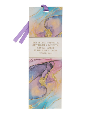 Bookmark Strength & Dignity Purple Marble FBM010