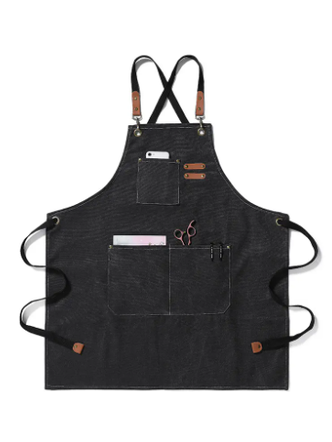 Apron 3 Pocket Canvas Black Men's RTMA3P