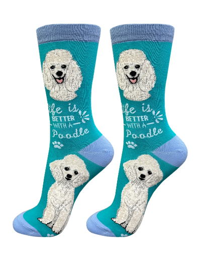 Socks Poodle Dog White 840-28