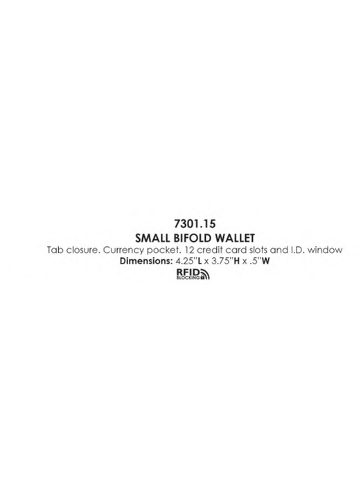 Wallet Small Bifold Forest Multi Leather RFID Blocking 7301