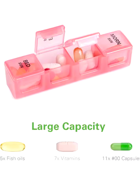 Pill Organizer Weekly Moisture proof RTPBORG