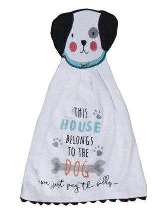 Tea Towel Hang Ups Dog House White/Black R8063