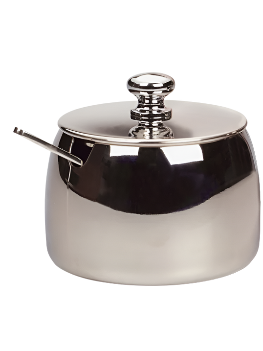 Sugar Bowl w/ Spoon 8 oz Stainless Steel CAFE-2