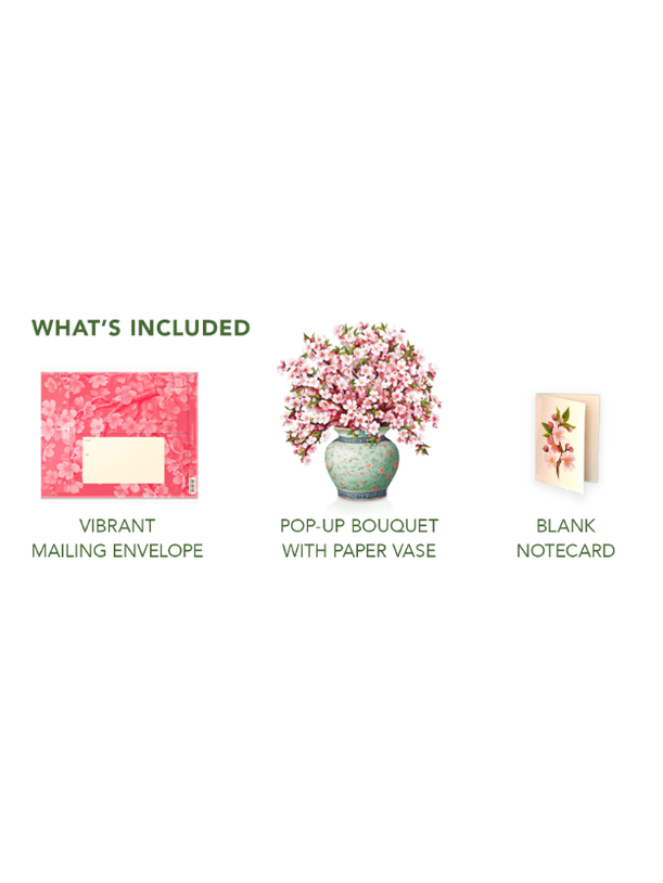 Flower's Boutique Paper Cards Popup Japanese Cherry Blossoms 3742