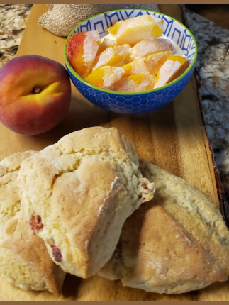 Scones Peaches & Cream
