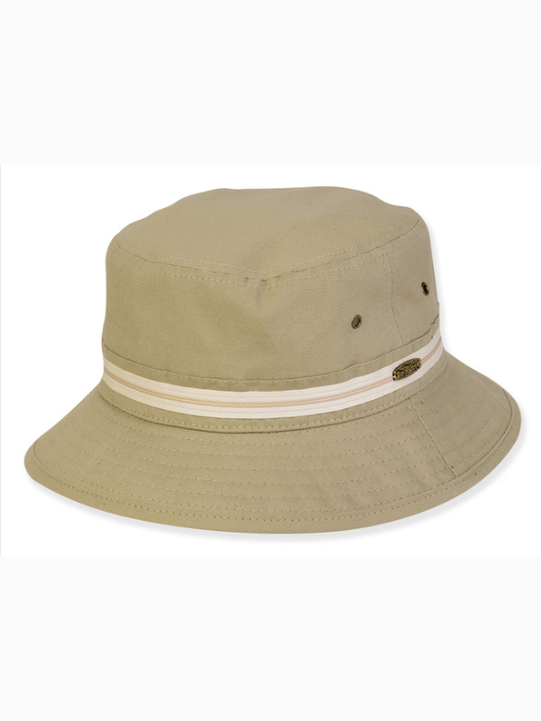 Mens Hats Light Green Beige Cotton Bucket Brin 2.5 inch XLarge HTT1256B