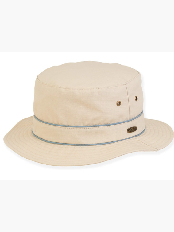 Mens Hats Natural tan Cotton Bucket Brin 2 inch XLarge HTT1132A