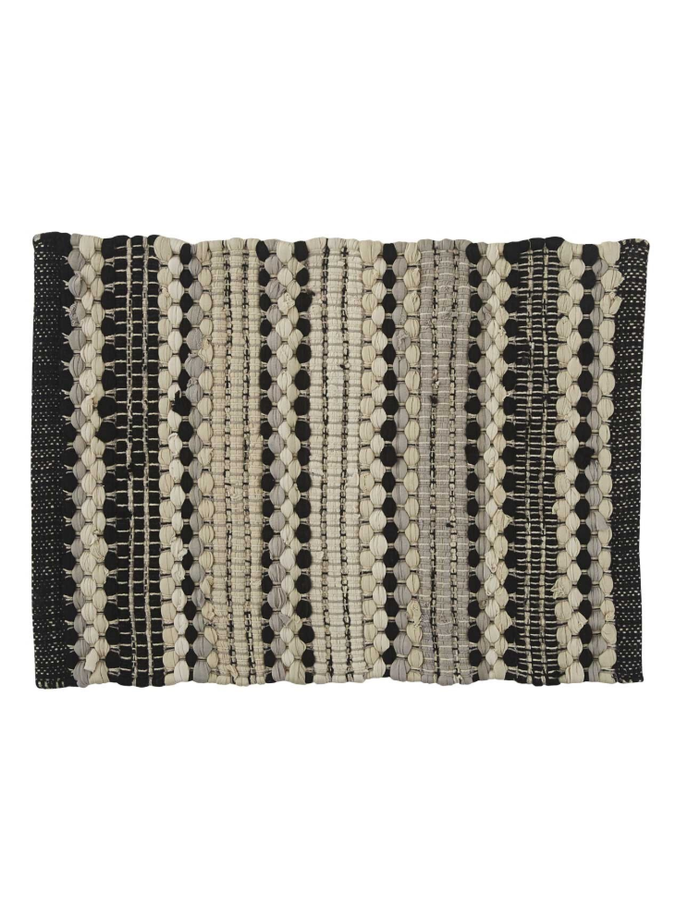 BLACK & GREY CROSSROADS BRAIDED PLACEMATS