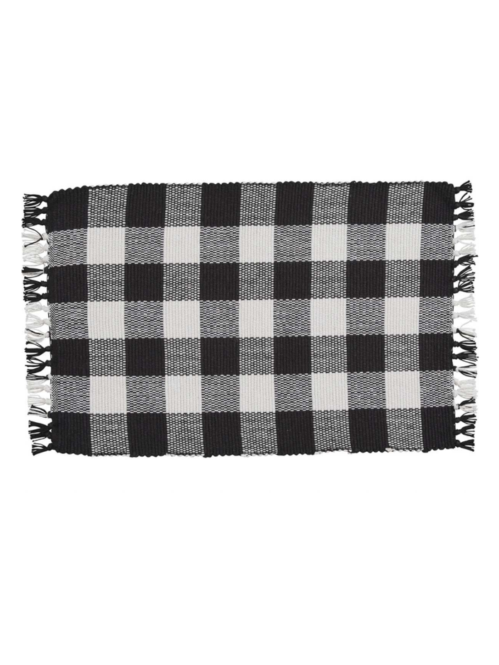 WICKLOW CHECK BLACK LINEN-PLACEMATS