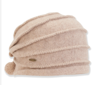 Sun n Sand-Hat Creamy Ivory Bow Wool Turban Women's-AD1340B