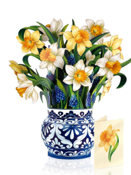 Card Pop up English Daffodils 3703 Classic