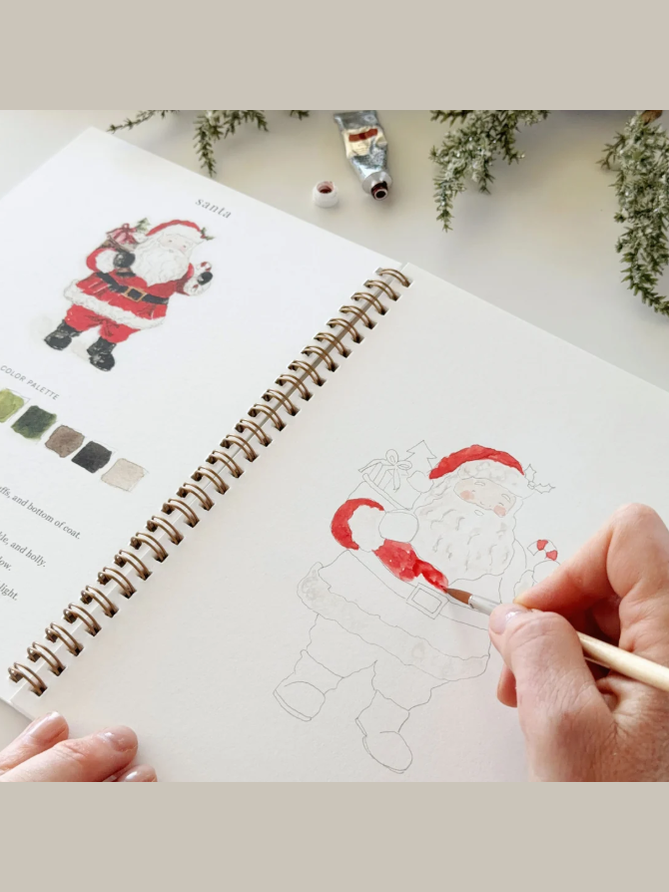 Water Color Work Book Christmas Truck ELSWWCT