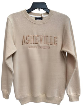 Sweatshirt Asheville Logo Crewneck Embroidered Oatmeal / Tan Logo