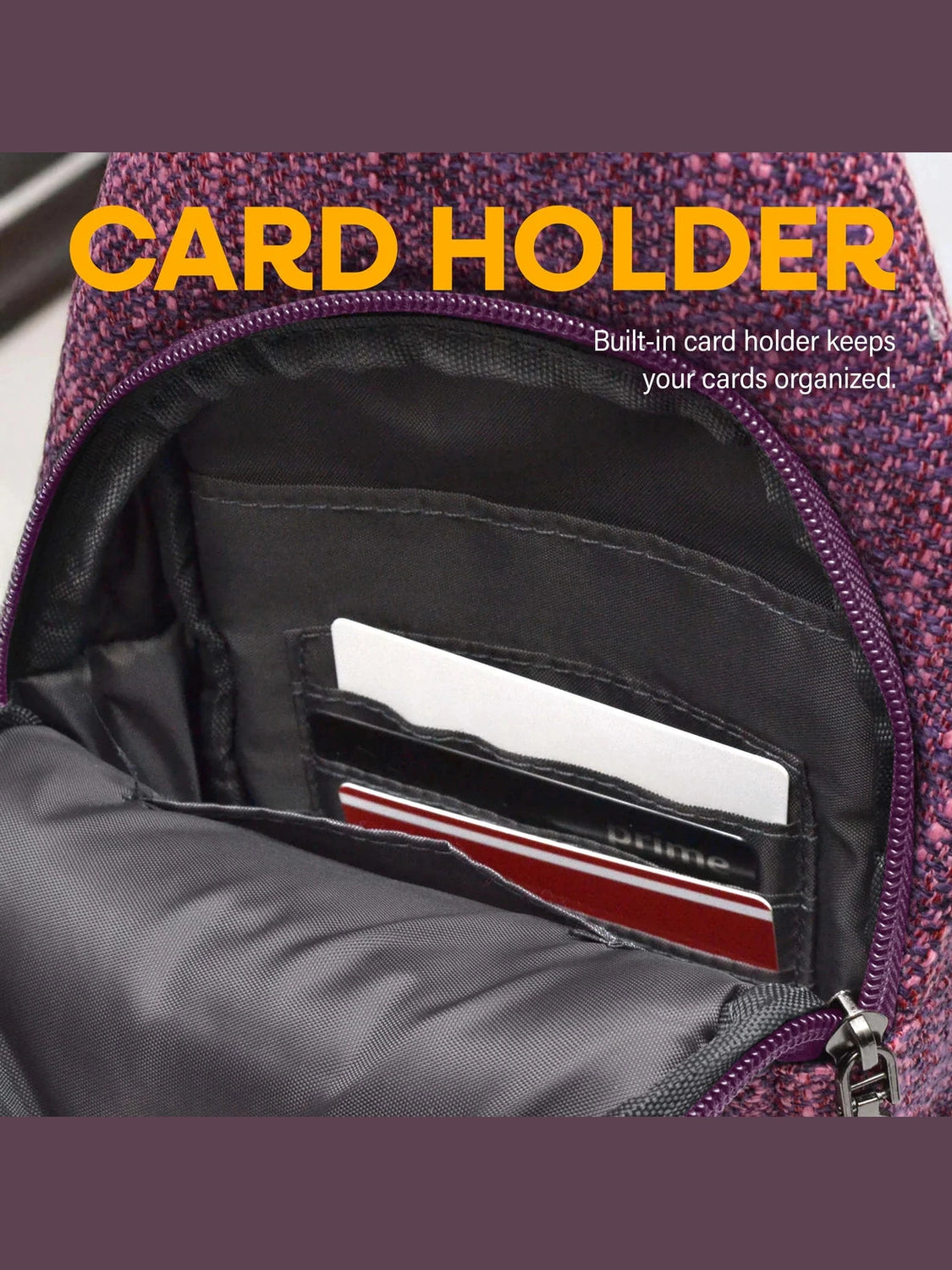 Daypack Plum Tweed Sonoma Small Woven Twill Antitheft Usb Charging Connector 50673