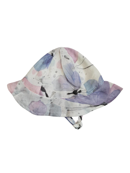 Sunhat - Baby - Butterfly Kisses - 100 % Gauze / Cotton - 6 panel tie - Multi color - BUTKIS243