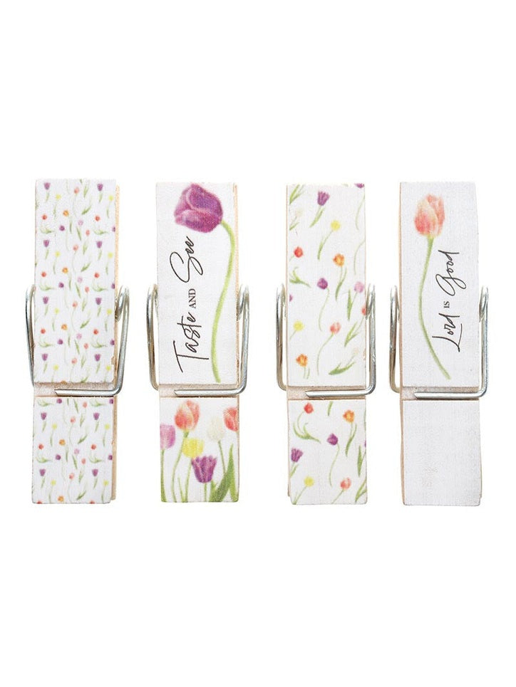 Creative Brands- Bag Clips Taste Ans That The Lord Is Good Wooden 4pk T3123