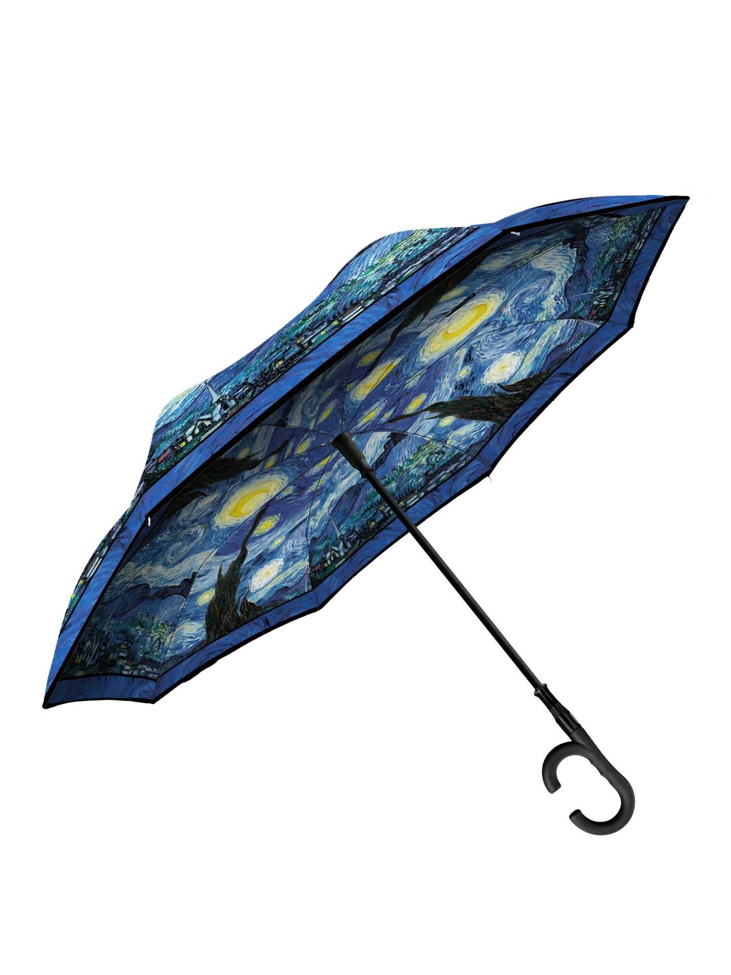 Umbrella Reverse Opening Van Gogh Starry Night umb-r-m07-B