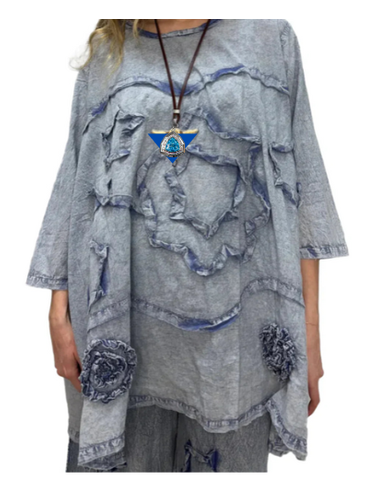 Top Abstract Star Bluish Grey PL-C27T