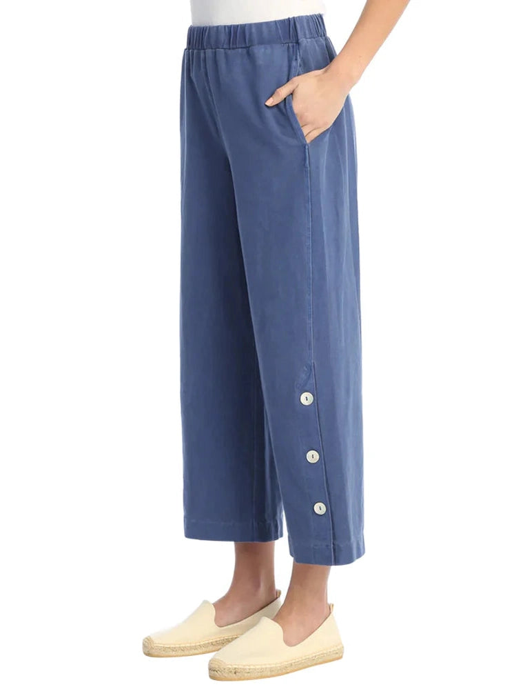 WK13-CBLT Pants - Cobalt Blue Crop Pants w Pockets