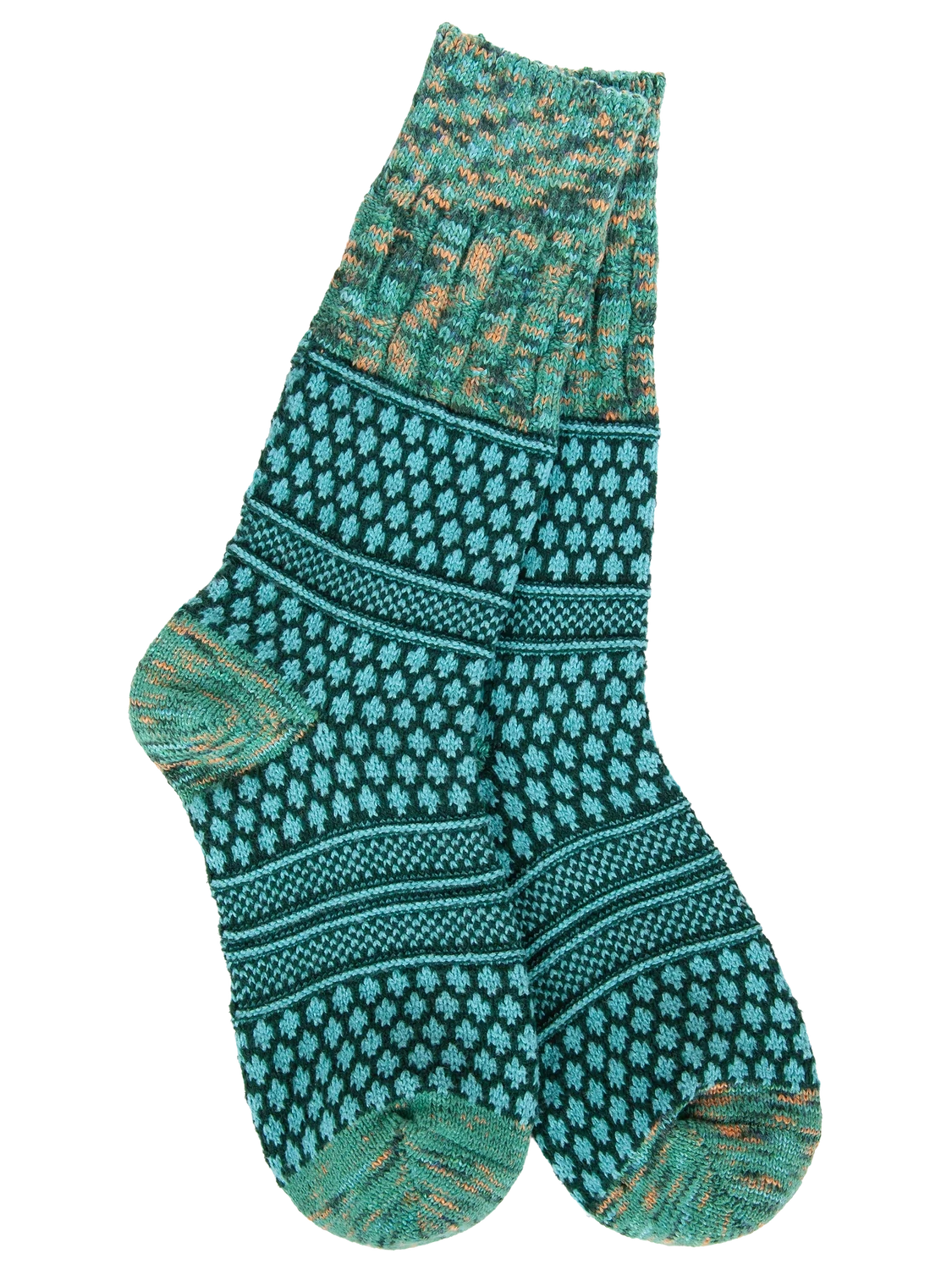 Sock Woodland Multi Greenish Blue Women's 77006
