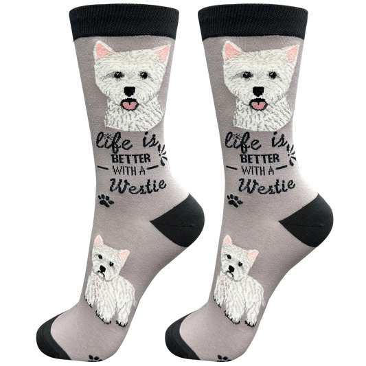 Westie-Life Is Good-Unisex-Socks 