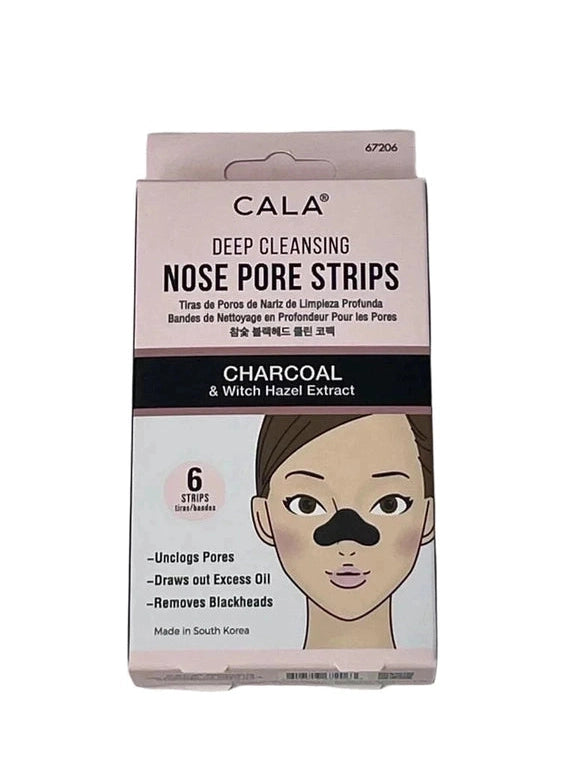 Nose Pore Strips Deep Cleansing Charcoal & Witch Hazel Nut 6pk 67206