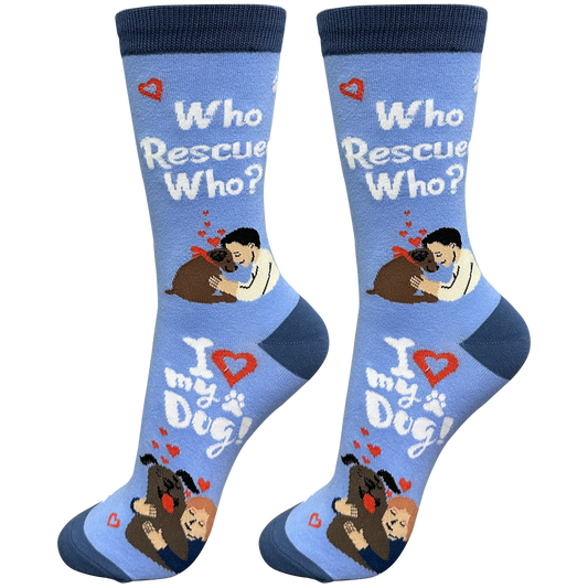 Who Rescued Who-Life Is Good-Unisex-Sock 