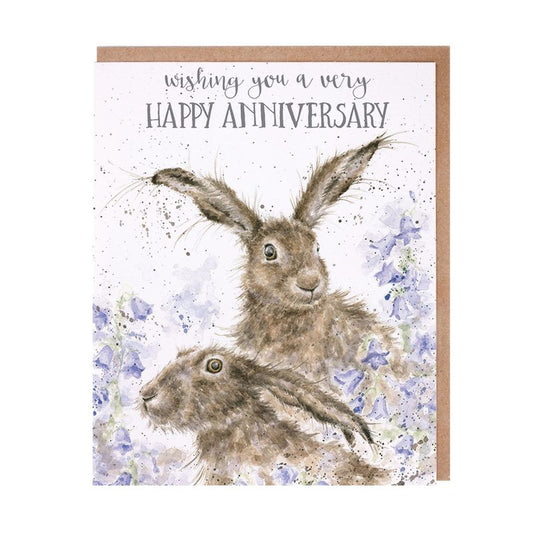 Card - AOC116  Happy Anniversary - Rabbits 