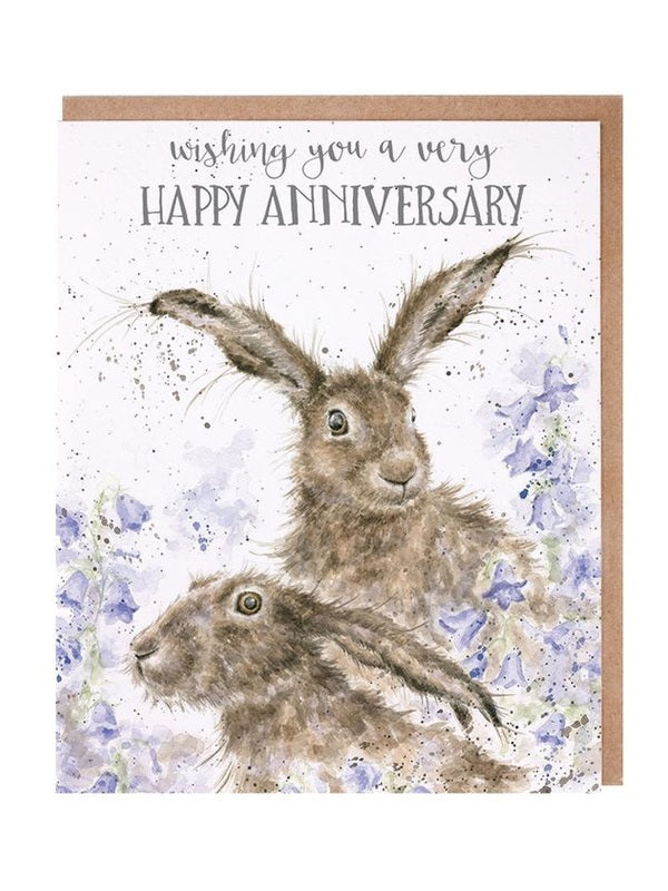 Card - AOC116 Happy Anniversary - Rabbits