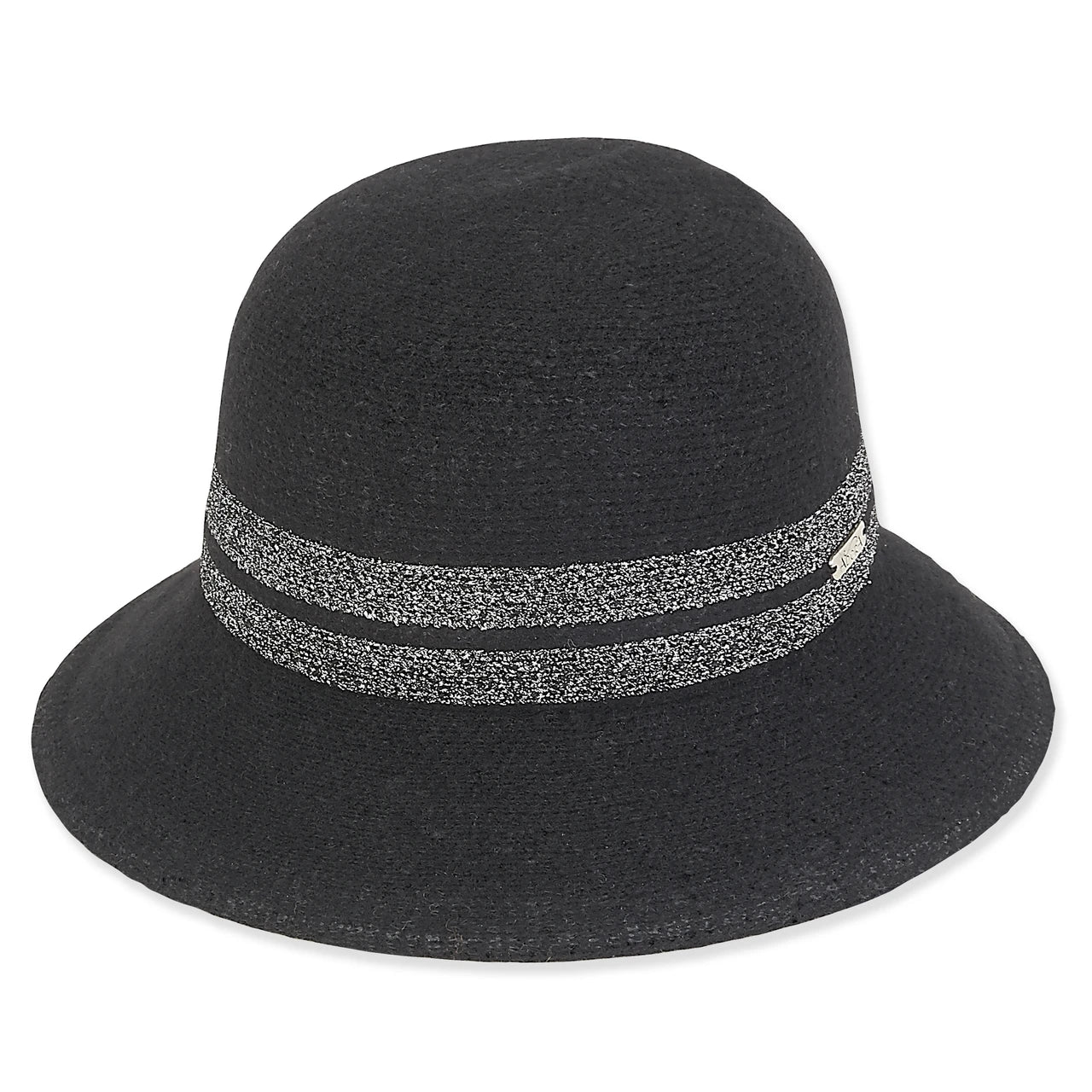 Sun n Sand-Hat Black Soft Wool Bucket 2.5" Brim Women's-AD1057A