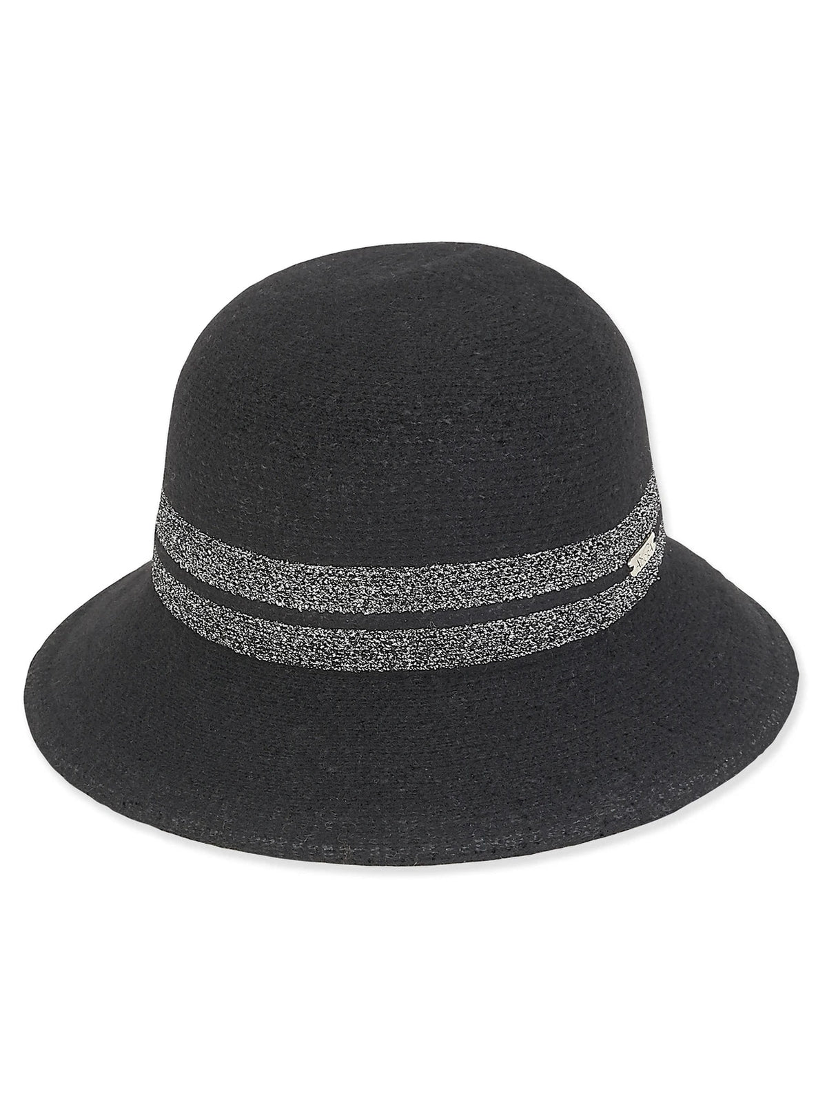 Sun n Sand-Hat Black Soft Wool Bucket 2.5" Brim Women's-AD1057A