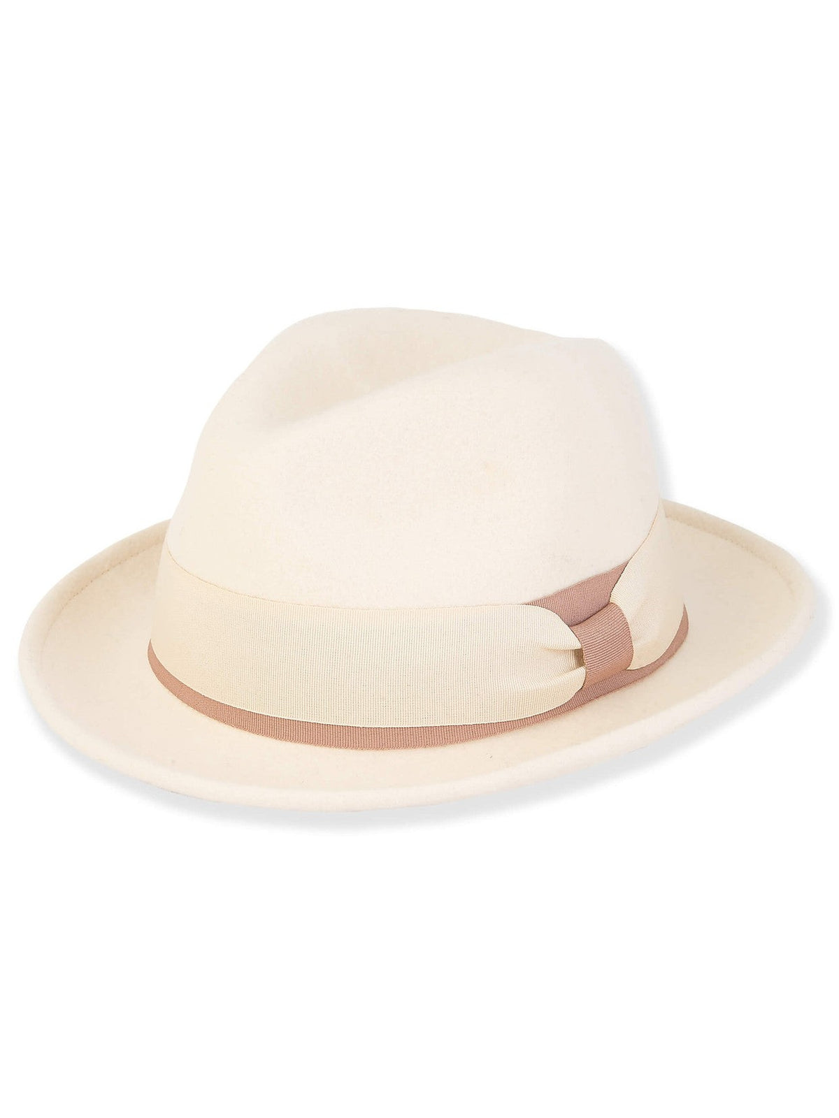 Sun n Sand-Hat Ivory Wool Felt Fedora 2" Brim Women's-AD1567A
100% Wool